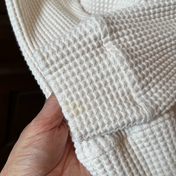 The North Face Women's XL White Waffle Knit Top Sweatshirt Mock Neck Long Sleeve - Picture 6 of 10